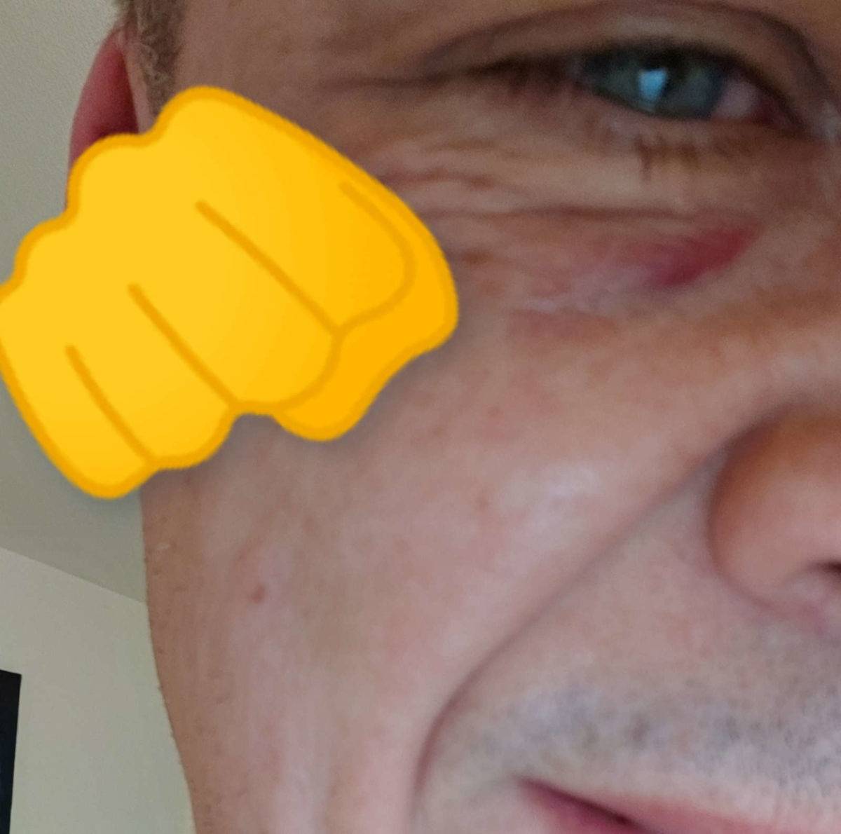Papa, blau gehauen :-)